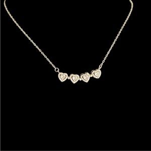 SILVER LOVE TWO WAY NECKLACE STAINLESS STEEL NEW IN BOX